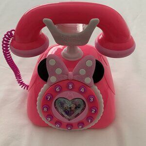 Disney Mini Minnie Mouse Happy Helpers Toy Phone Kids Pink Tested Talks Noise